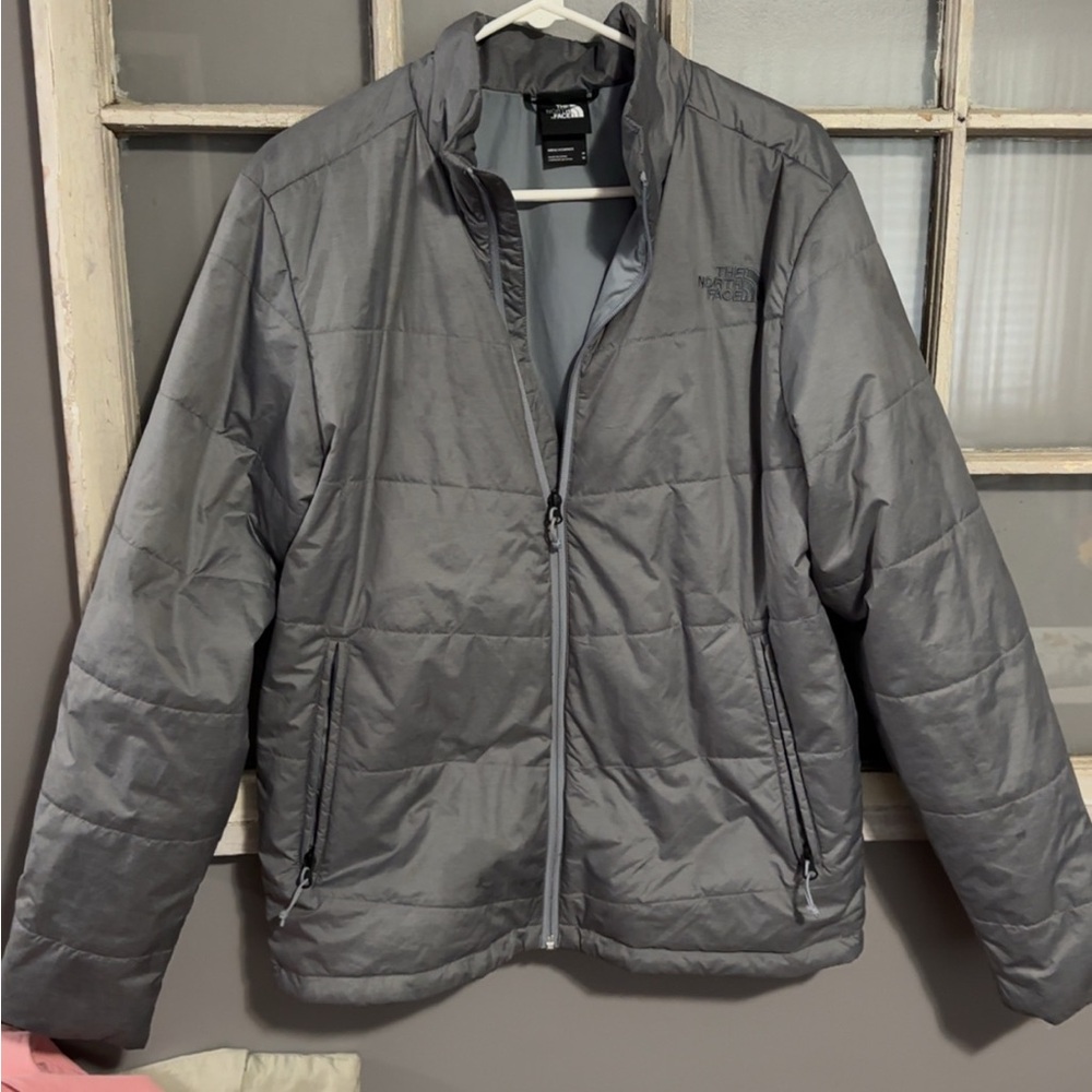 The North Face Gray Puffer Jacket Insulated Water-Resistant